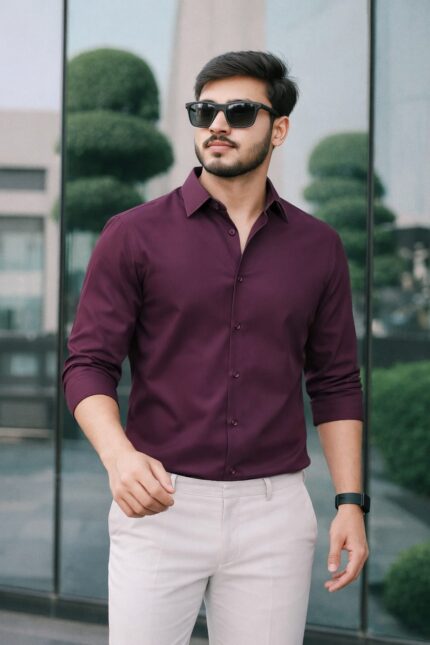 Jam Color — Spandex Glossy Fabrics Shirt